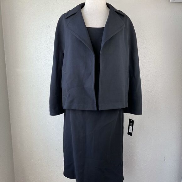 NWT Kasper 3 Piece Black Suit Size 10 - Picture 1 of 15